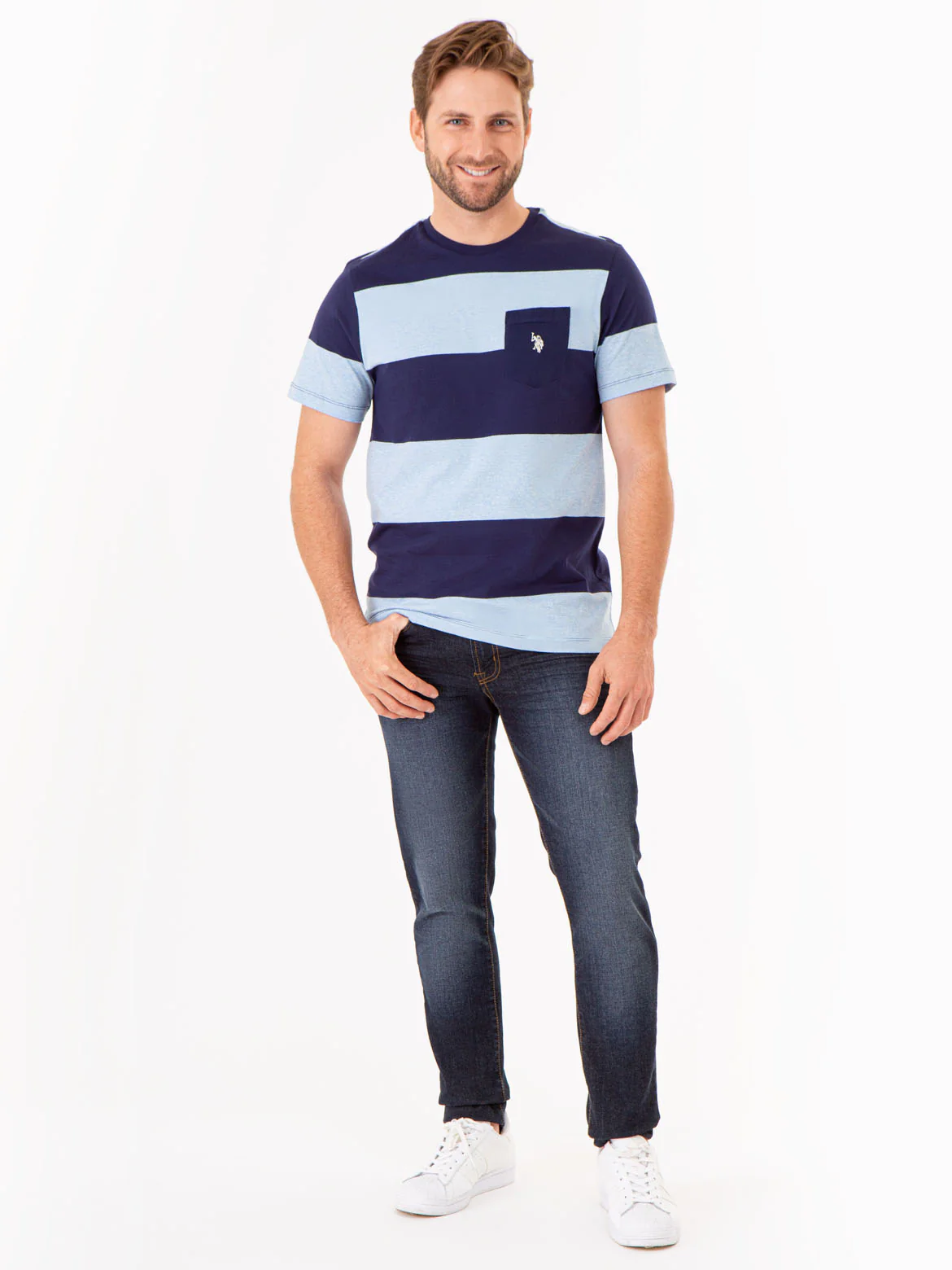 RUGBY STRIPE JERSEY T-SHIRT WITH POCKET - Image 10