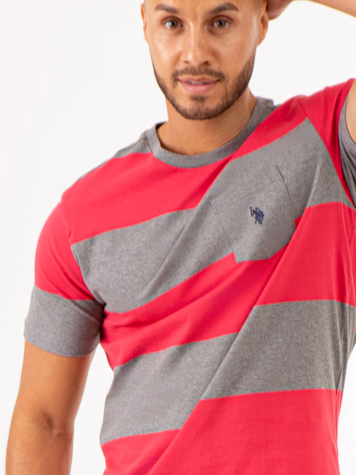RUGBY STRIPE JERSEY T-SHIRT WITH POCKET - Image 6