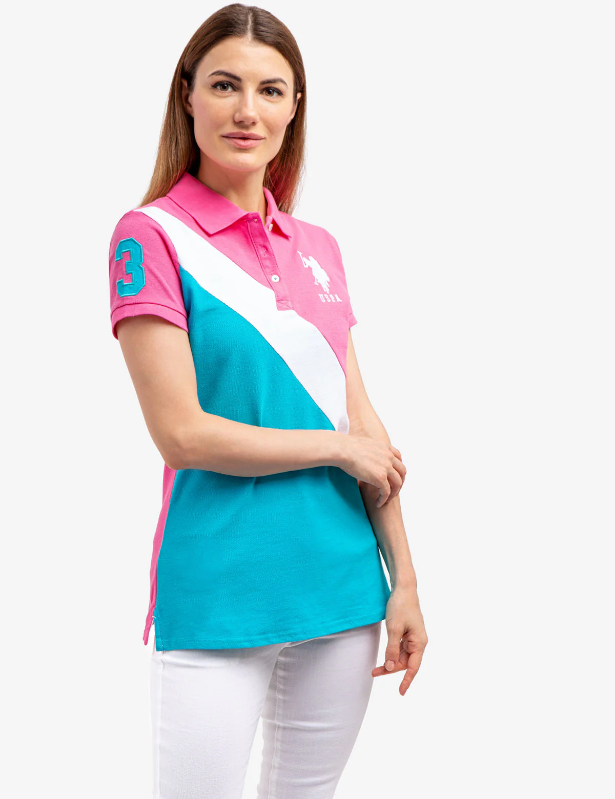 SASH COLORBLOCK POLO SHIRT