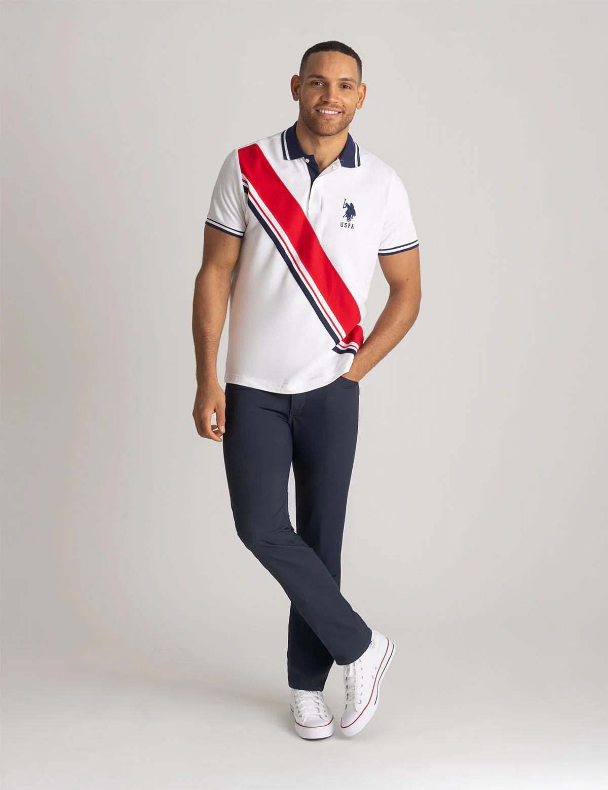 SASH POLO SHIRT WITH SIGNATURE STRIPE TRICOT TAPE - Image 3