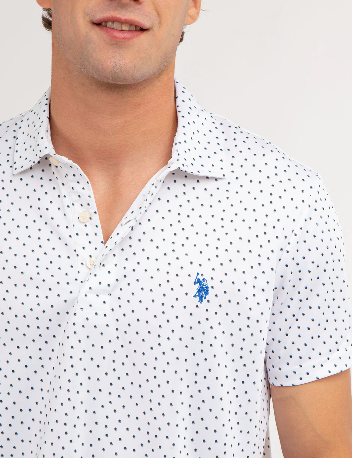 SHADOW DOT PRINT PERFORMANCE POLO SHIRT - Image 11