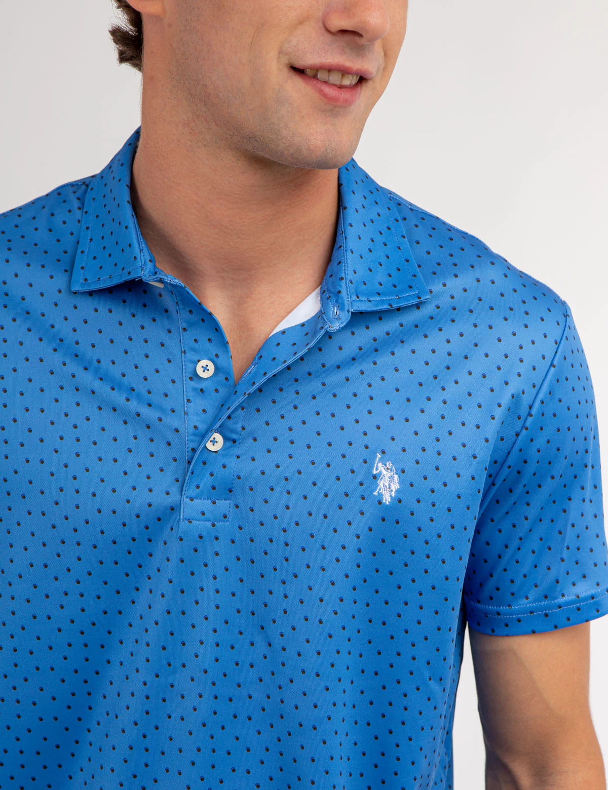 SHADOW DOT PRINT PERFORMANCE POLO SHIRT - Image 3