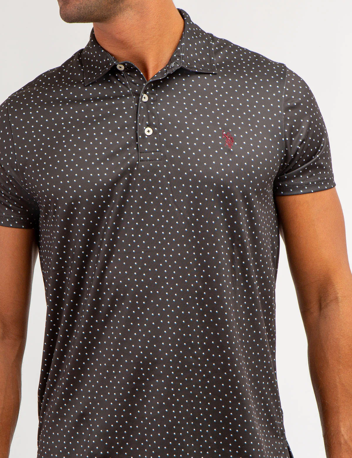 SHADOW DOT PRINT PERFORMANCE POLO SHIRT - Image 8