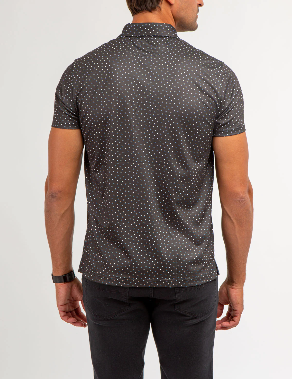 SHADOW DOT PRINT PERFORMANCE POLO SHIRT - Image 9
