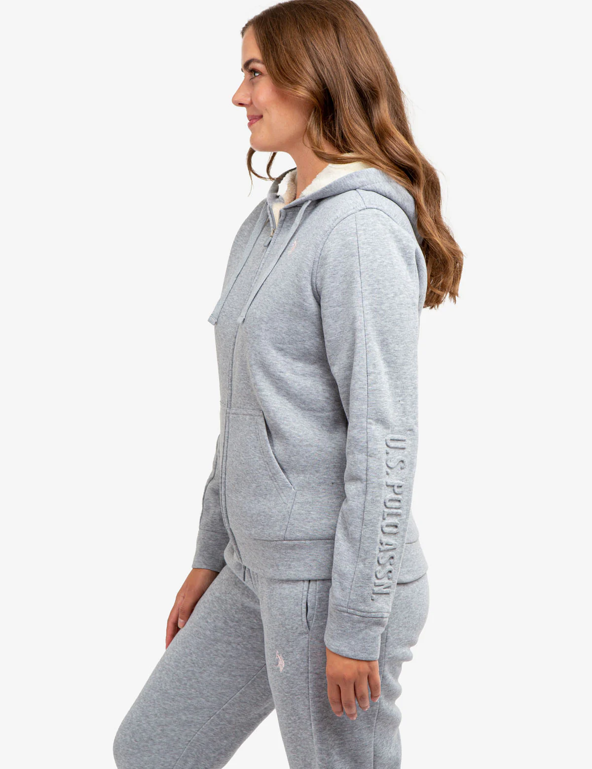 SHERPA LINED EMBOSSED HOODIE - Image 4