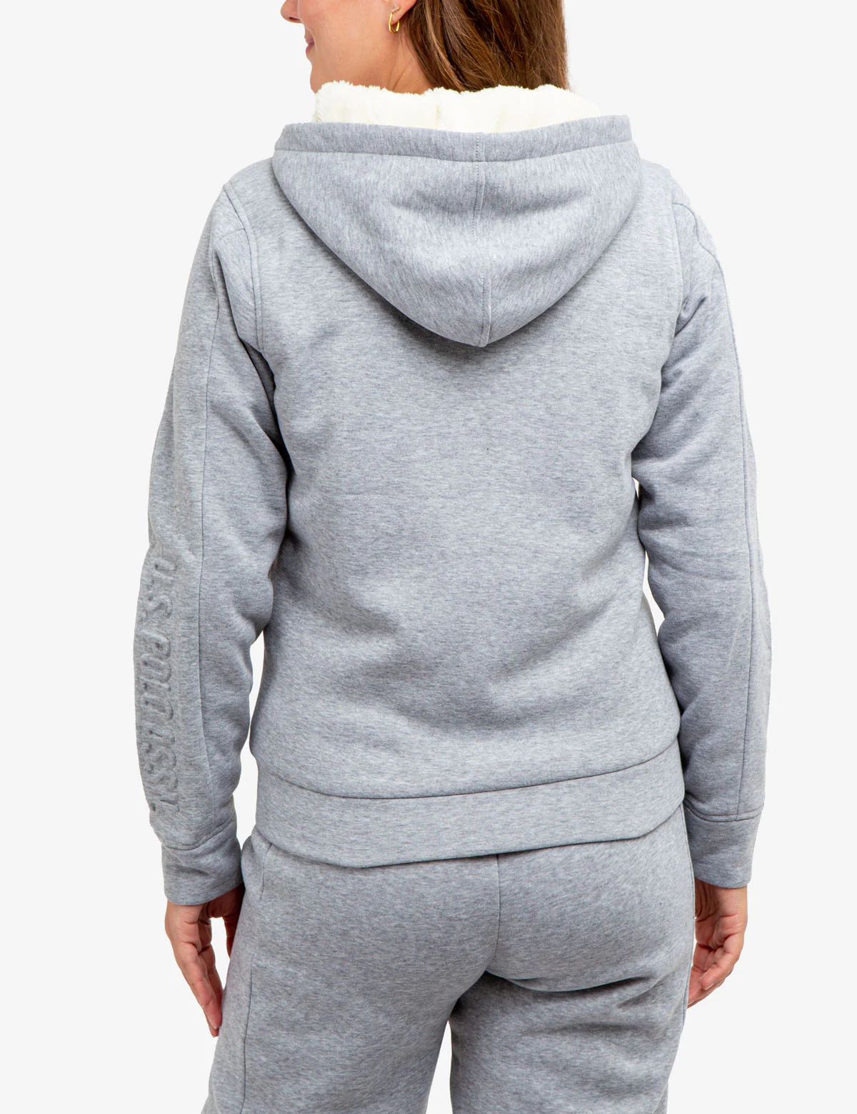 SHERPA LINED EMBOSSED HOODIE - Image 5