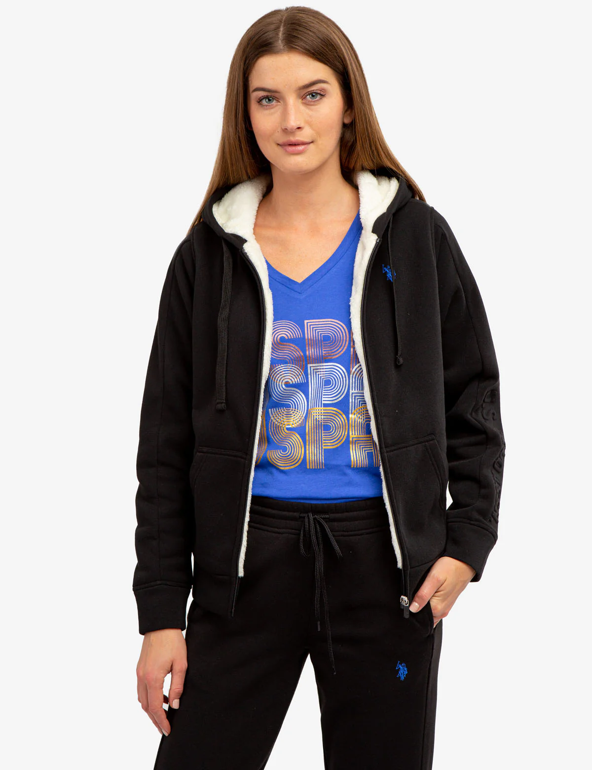 SHERPA LINED EMBOSSED HOODIE - Image 6