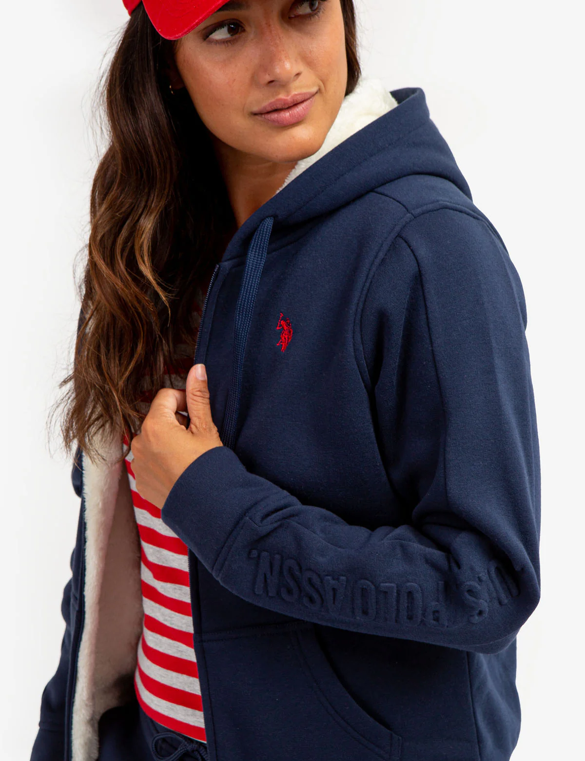 SHERPA LINED EMBOSSED HOODIE - Image 9