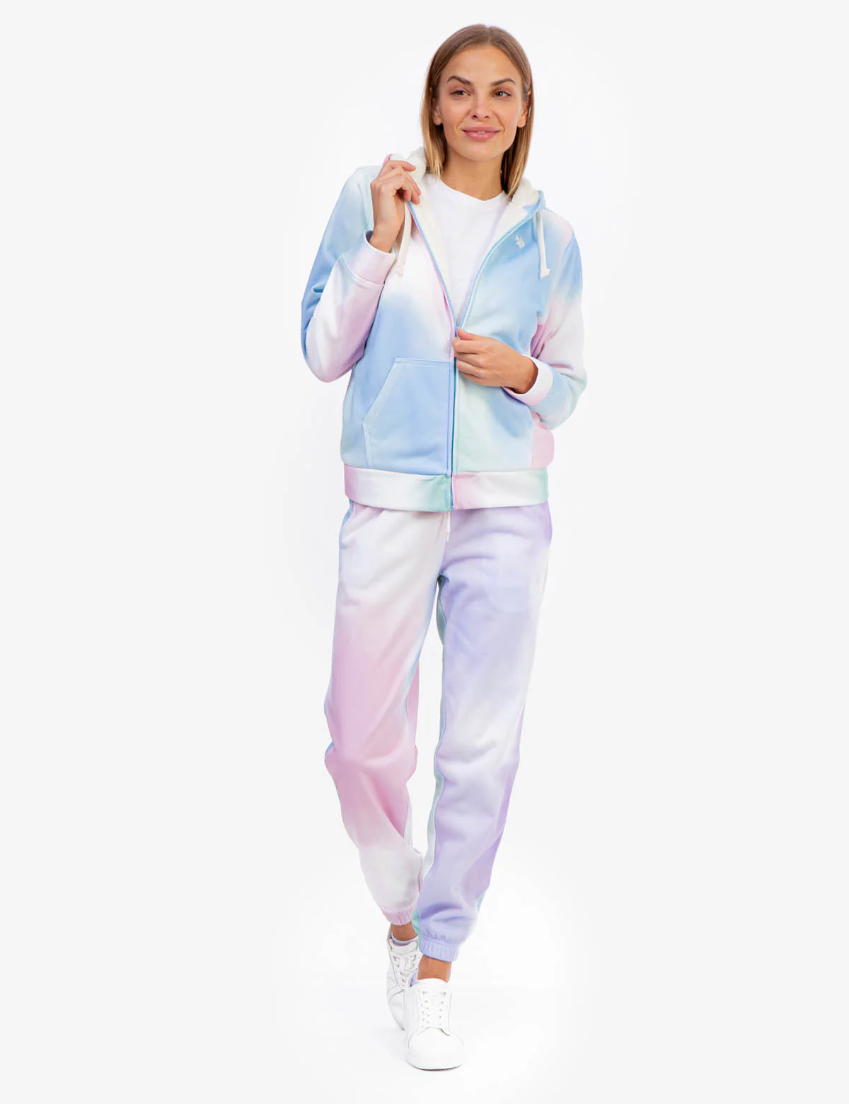SHERPA LINED TIE DYE ZIP HOODIE - Image 3