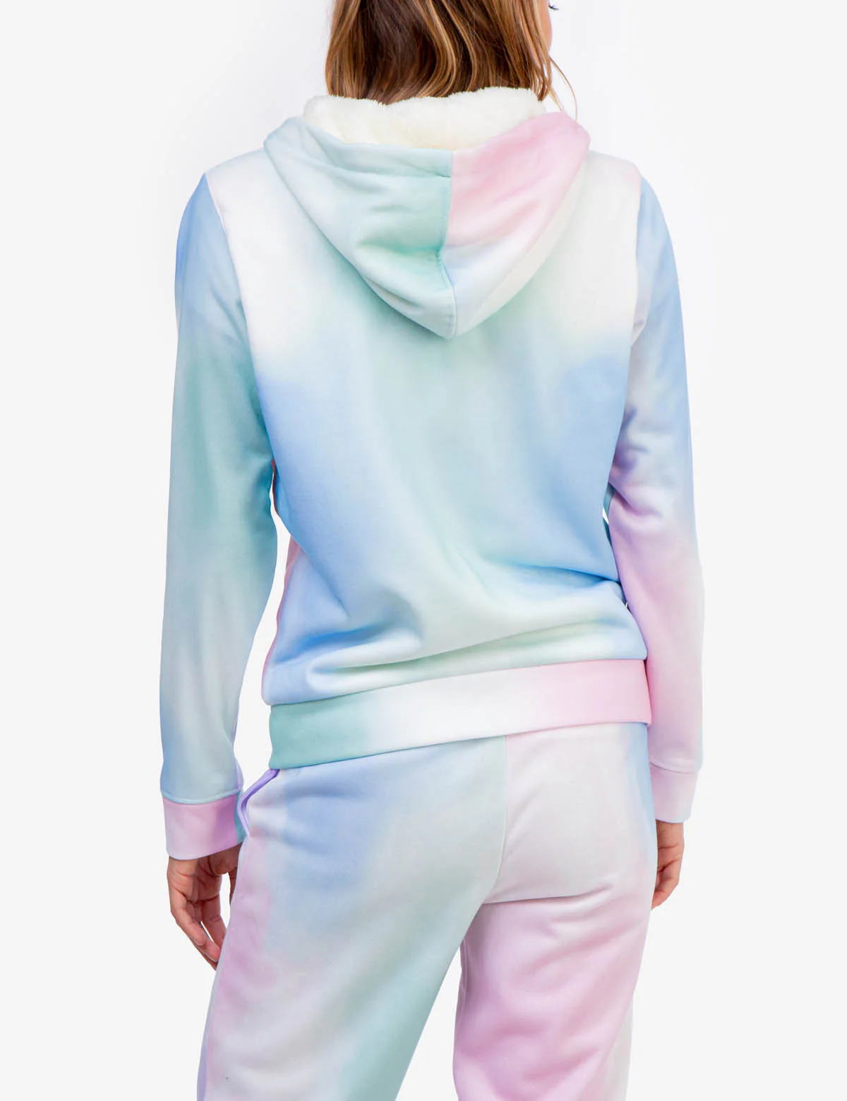 SHERPA LINED TIE DYE ZIP HOODIE - Image 5