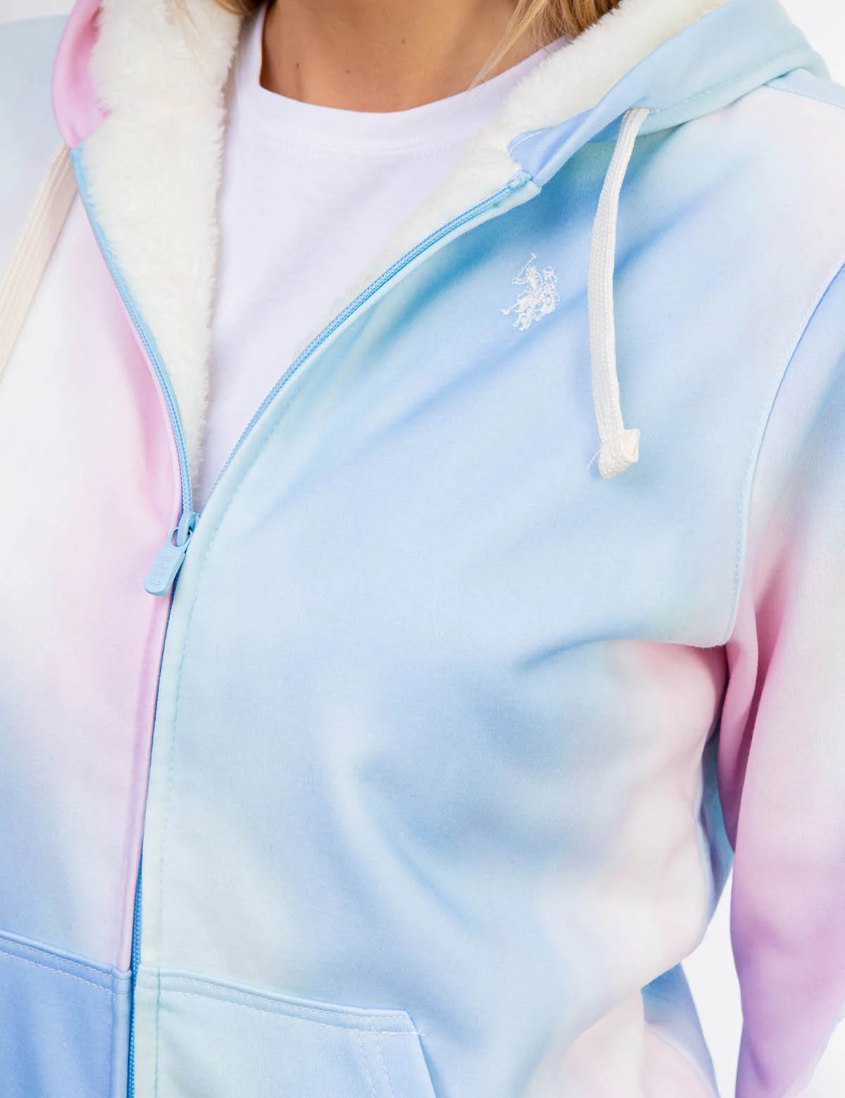 SHERPA LINED TIE DYE ZIP HOODIE - Image 6