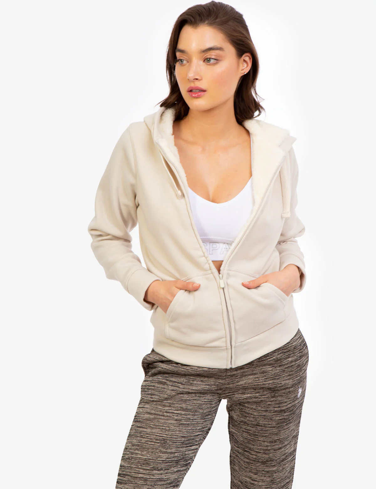 SHERPA LINED ZIP HOODIE - Image 3