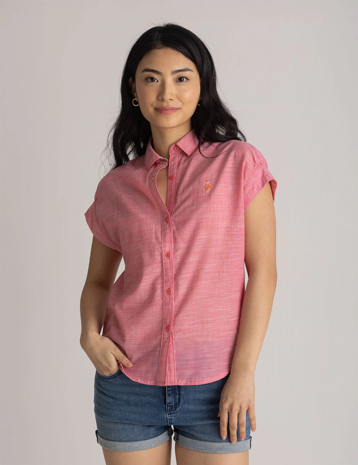 SHIRRED DOLMAN SLEEVE TOP