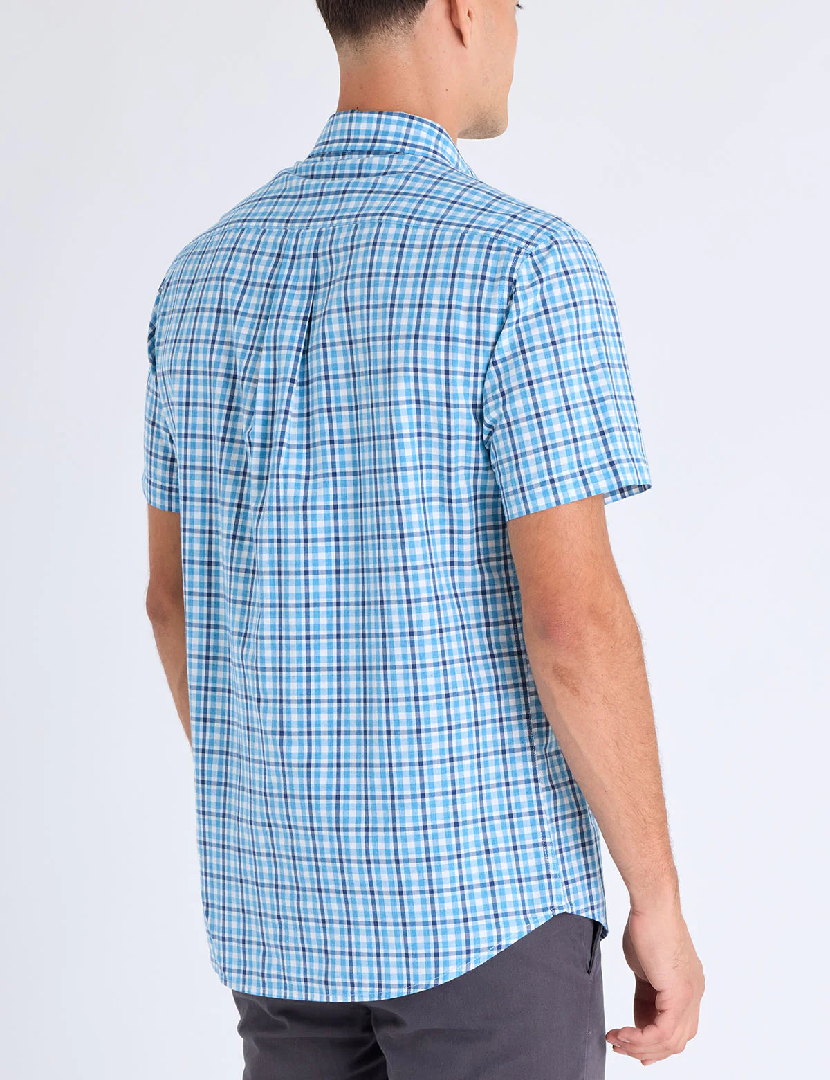 SHORT SLEEVE BOX PLAID MADRAS SHIRT - Image 4