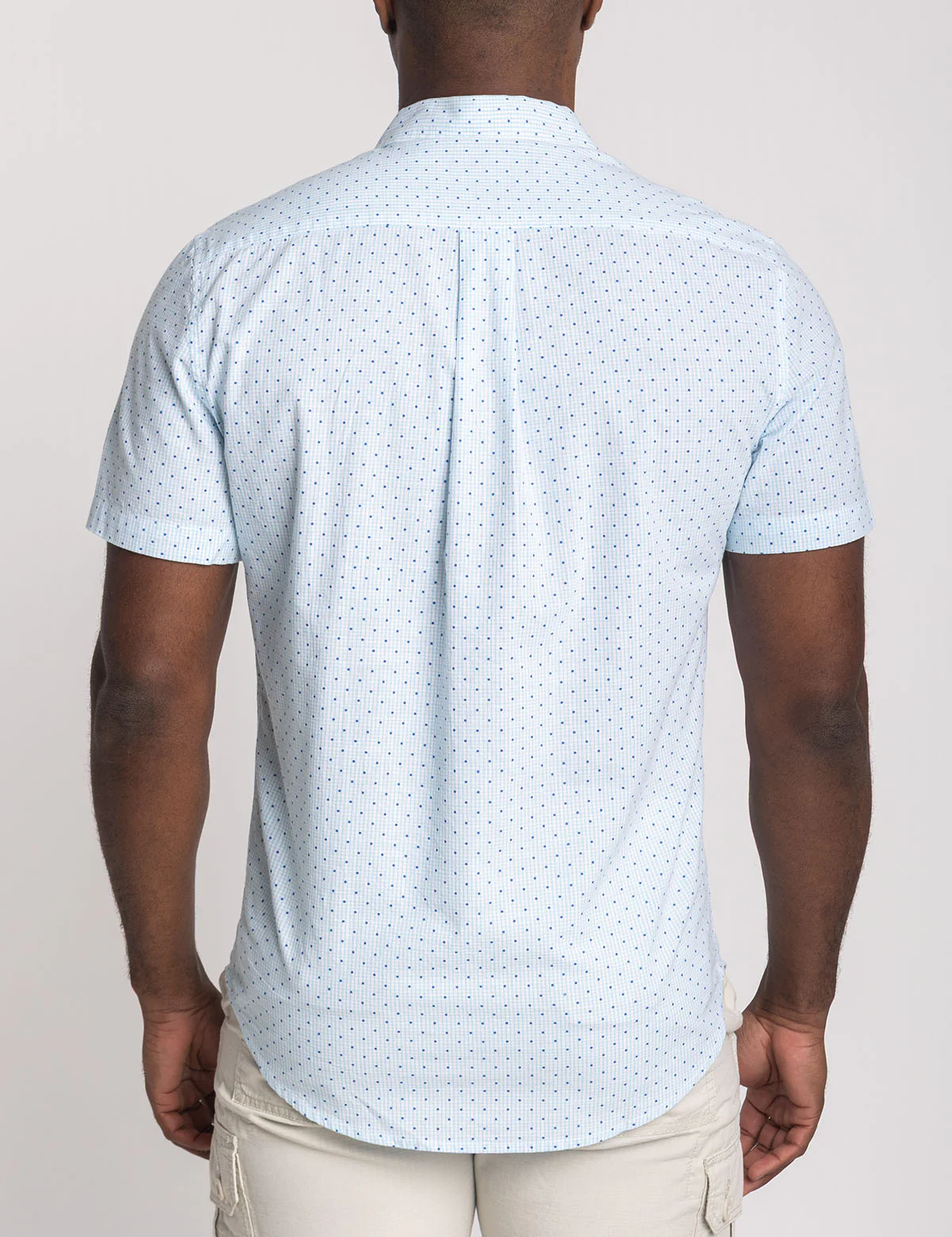 SHORT SLEEVE DOT POPLIN SHIRT WITH POCKET - Image 4