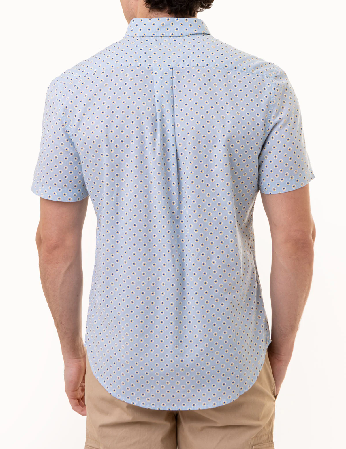 SHORT SLEEVE DOT PRINT WOVEN SHIRT WITH POCKET - Image 4