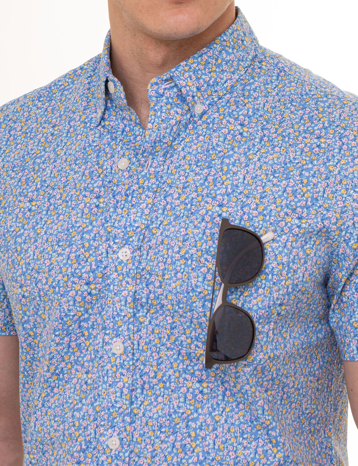 SHORT SLEEVE FLORAL PRINT SHIRT WITH POCKET - Image 4