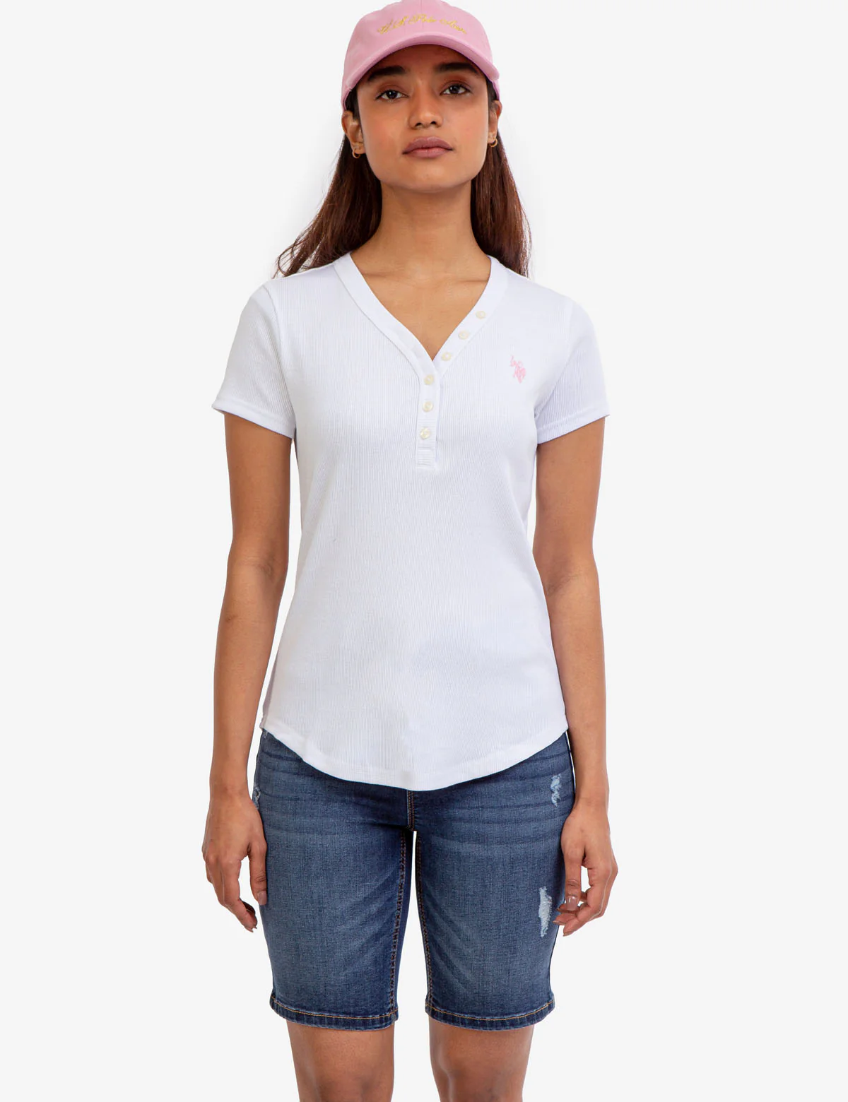 SHORT SLEEVE HEATHERED RIB HENLEY - Image 10