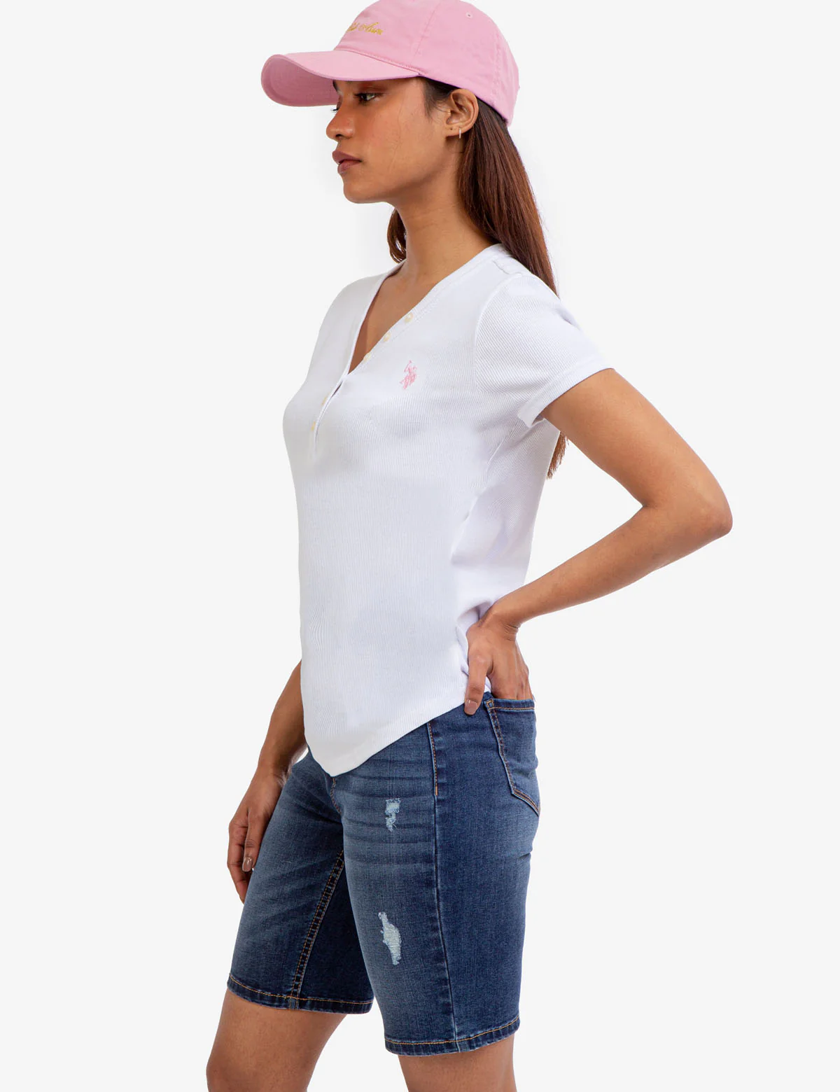 SHORT SLEEVE HEATHERED RIB HENLEY - Image 12