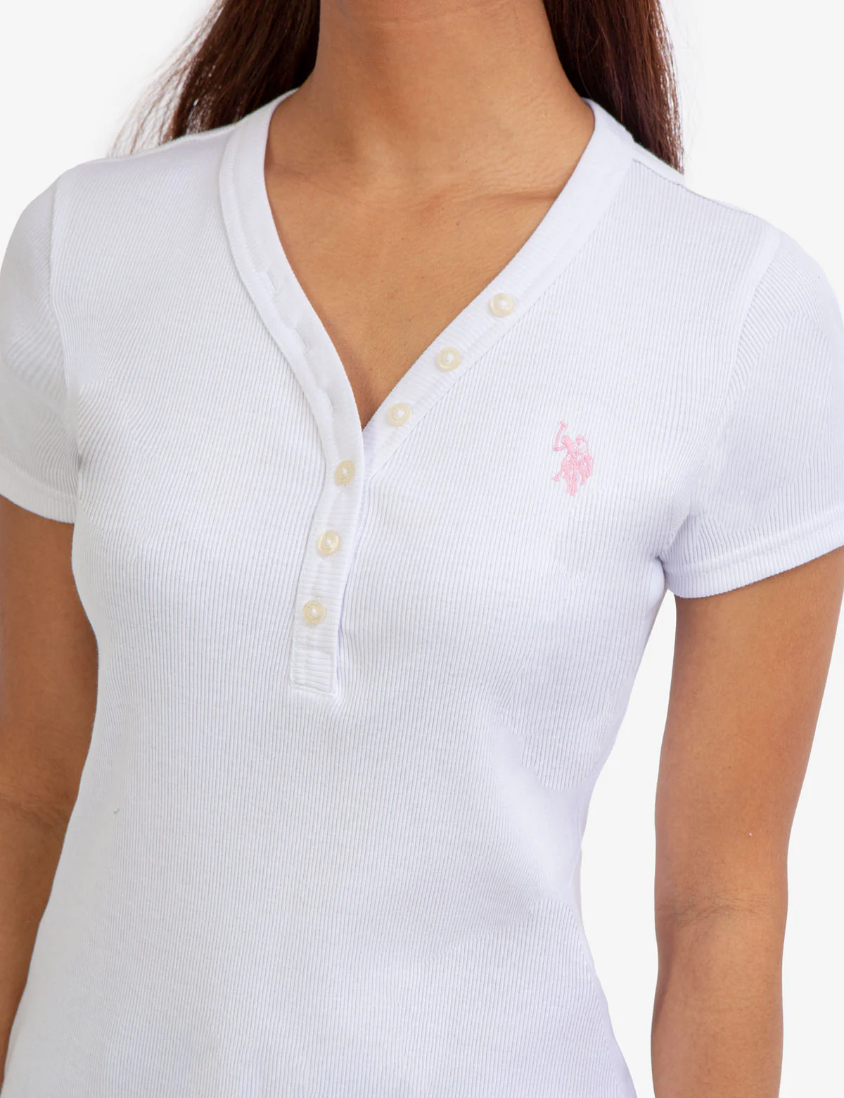 SHORT SLEEVE HEATHERED RIB HENLEY - Image 13