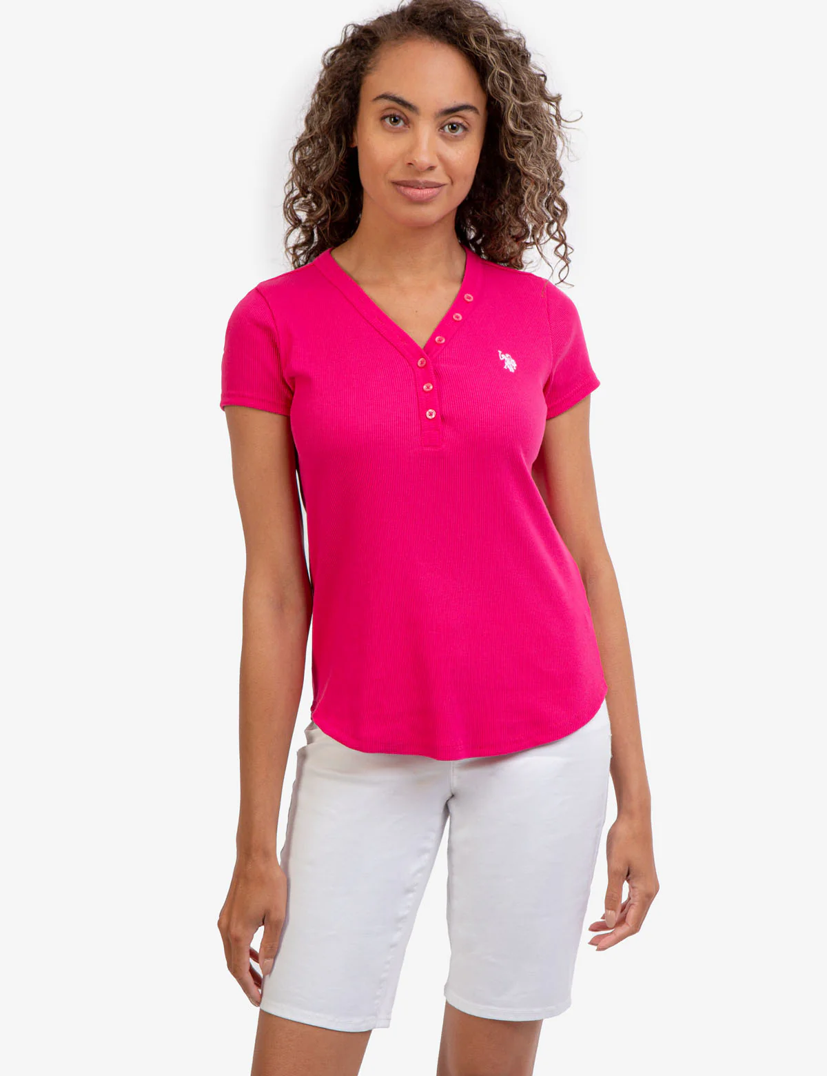 SHORT SLEEVE HEATHERED RIB HENLEY - Image 15