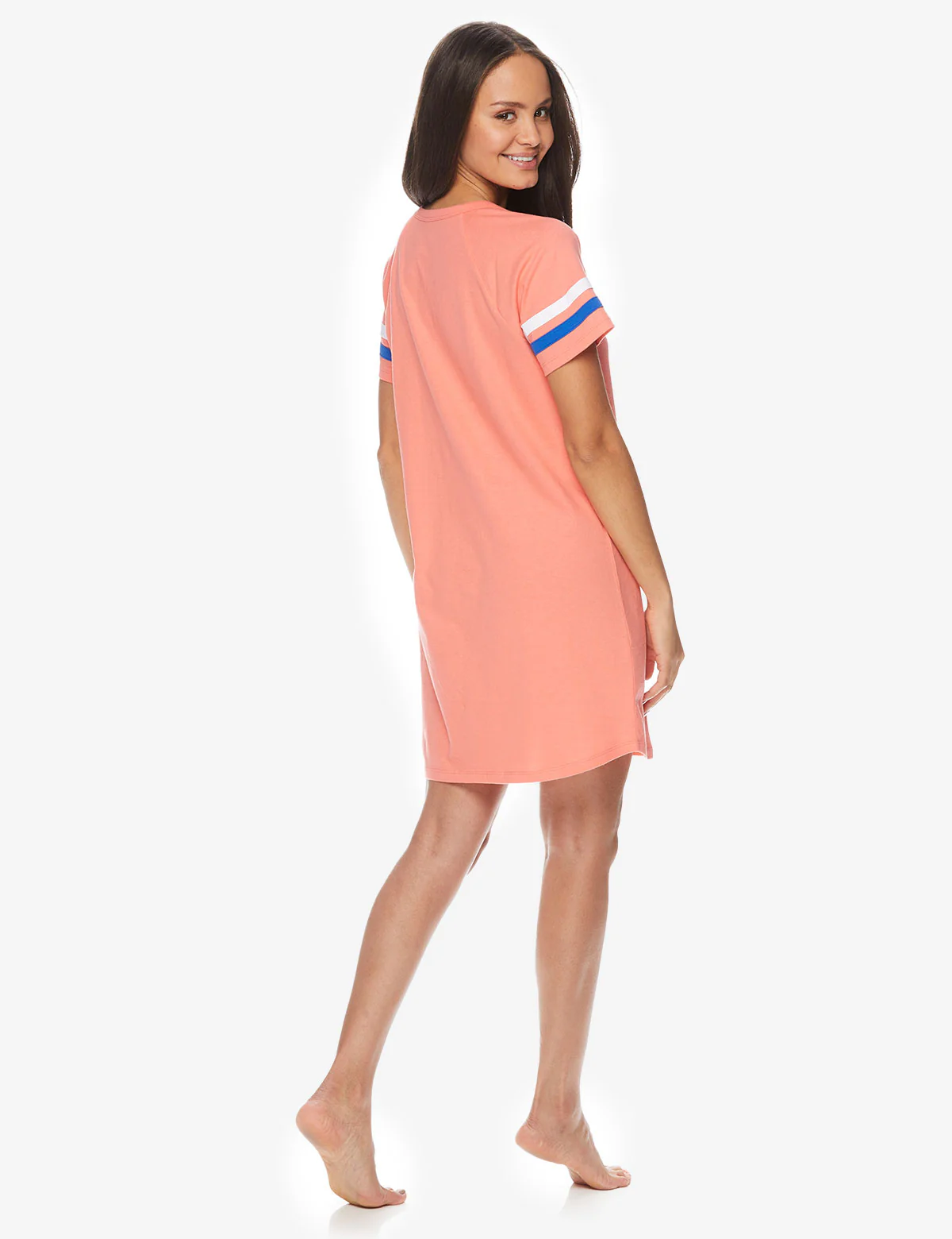 SHORT SLEEVE LACE UP DORMSHIRT - Image 3