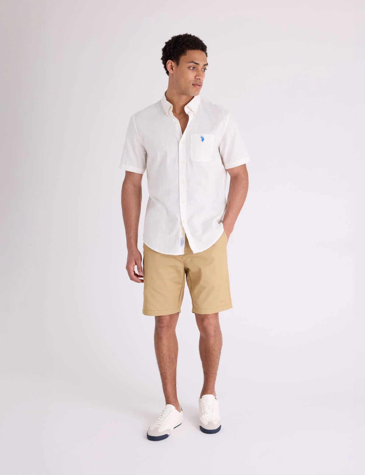SHORT SLEEVE LINEN BLEND POCKET SHIRT - Image 3