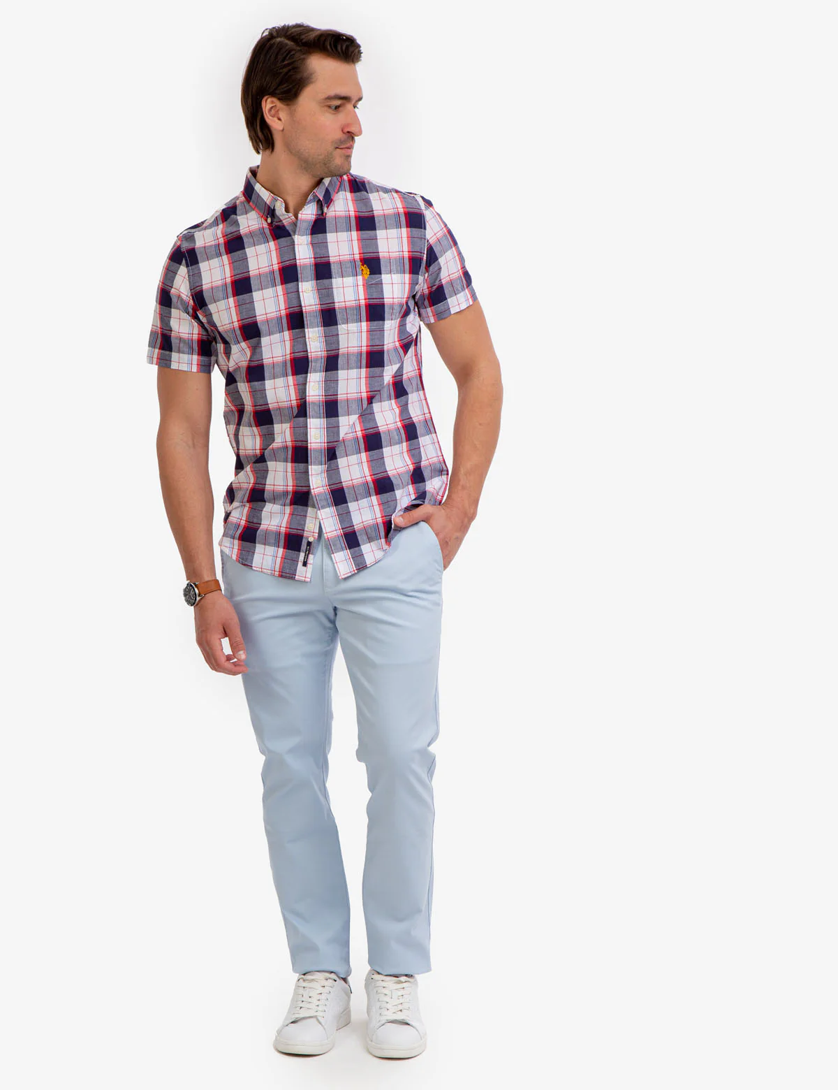 SHORT SLEEVE PLAID MADRAS SHIRT - Image 2