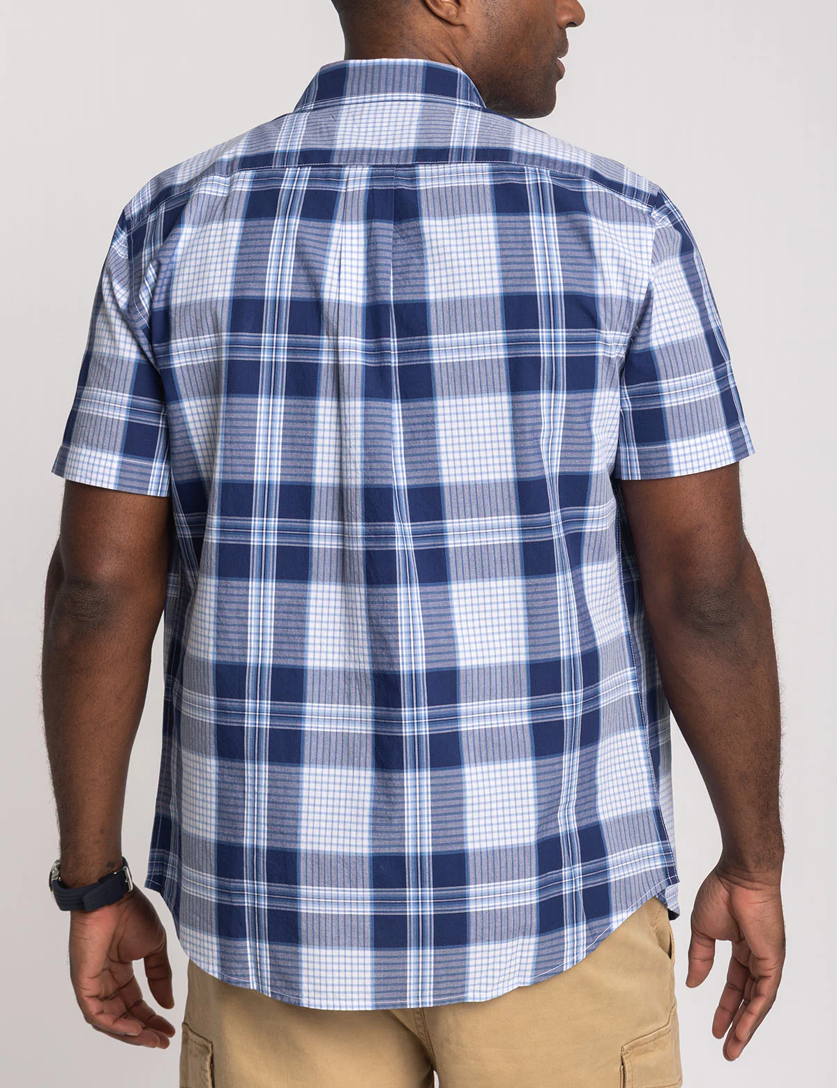SHORT SLEEVE PLAID MADRAS SHIRT WITH POCKET - Image 4