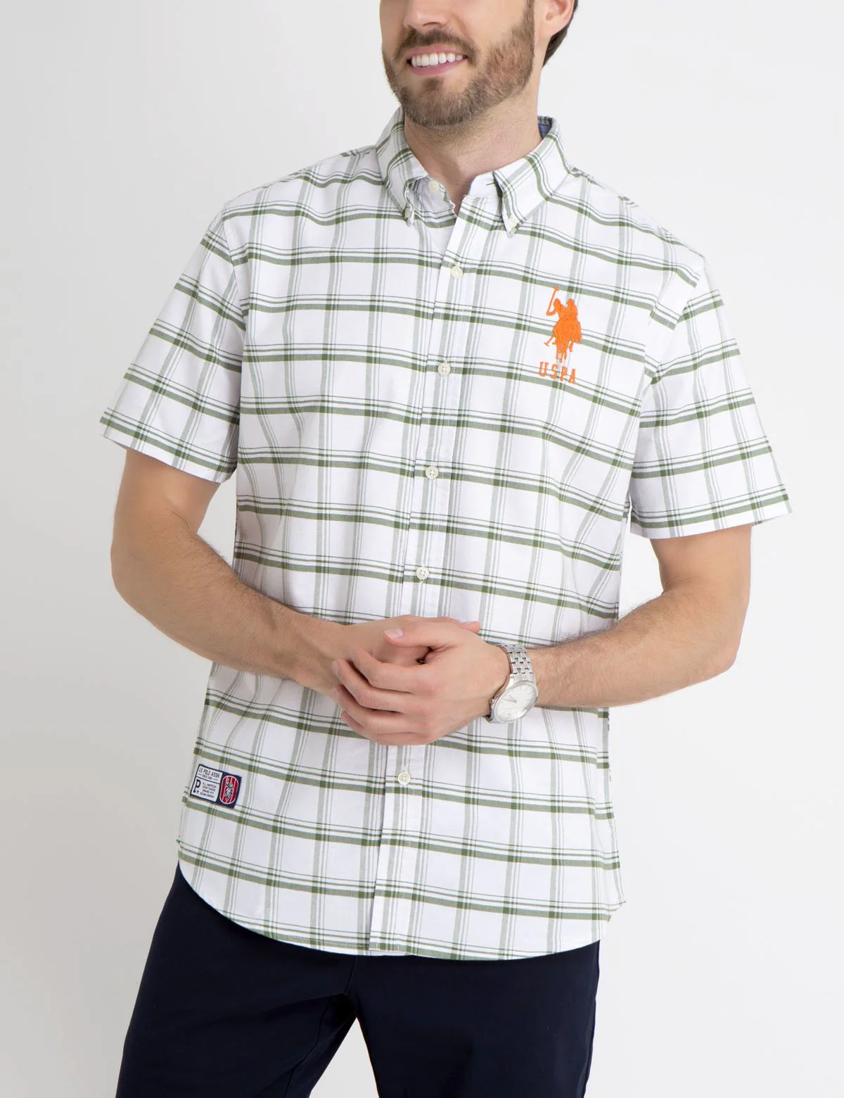 SHORT SLEEVE PLAID OXFORD SHIRT - Image 10