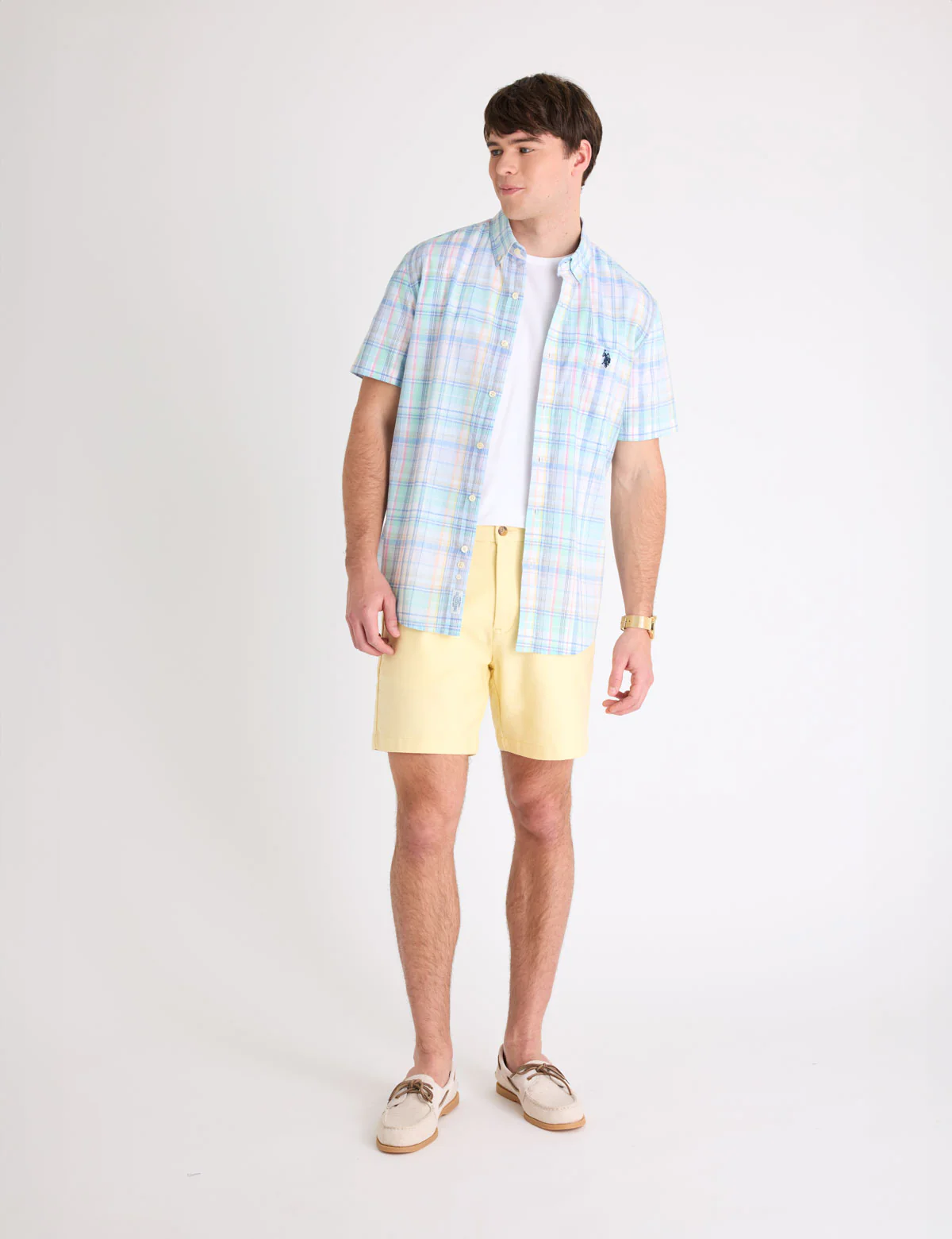SHORT SLEEVE PLAID POPLIN SHIRT - Image 2