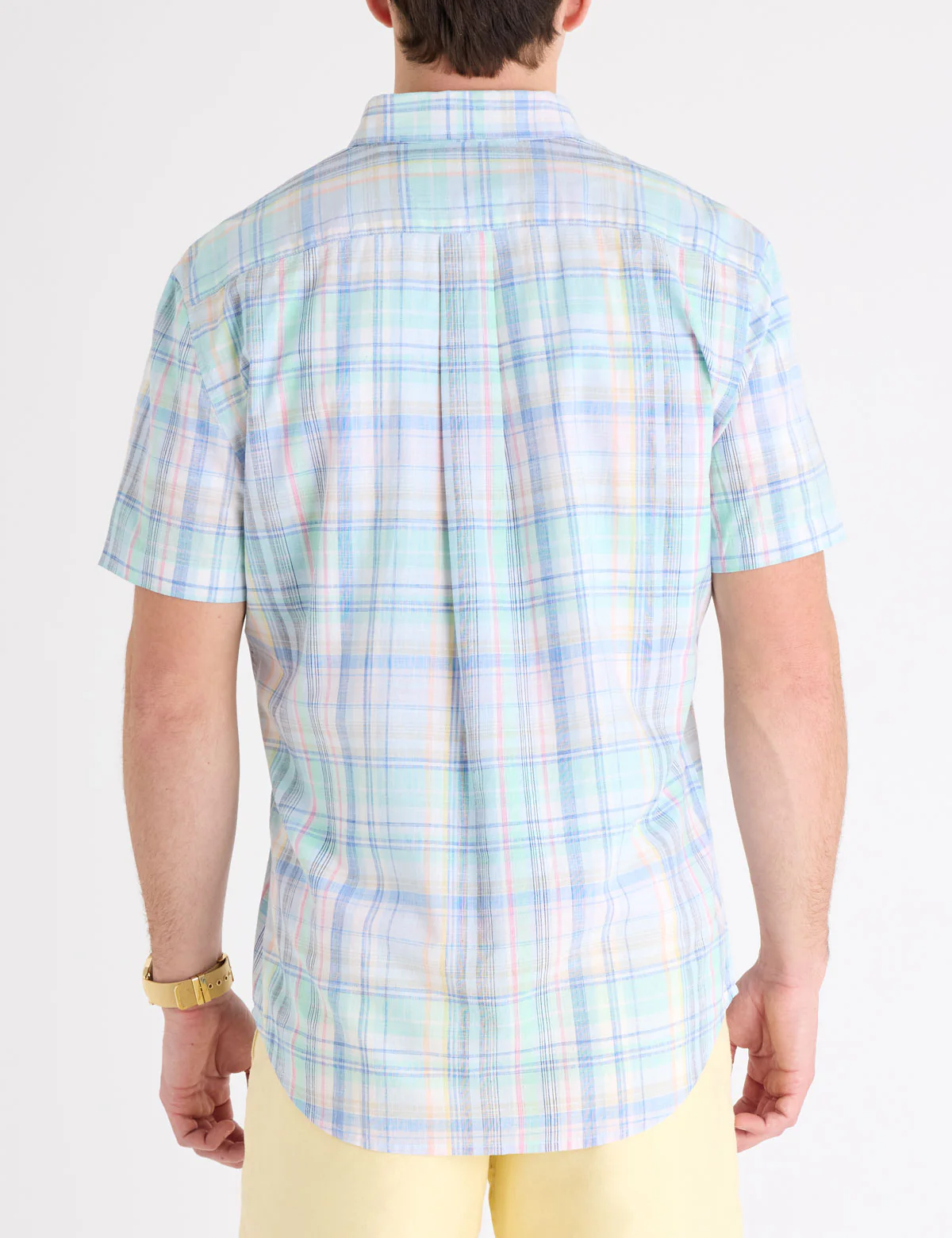 SHORT SLEEVE PLAID POPLIN SHIRT - Image 4