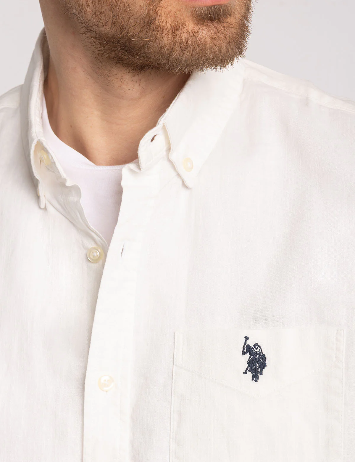 SHORT SLEEVE SOFT LINEN BLEND SHIRT - Image 9