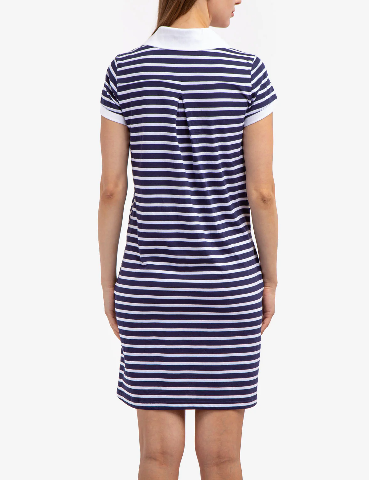 SHORT SLEEVE SPLIT NECK SWING DRESS - Image 10