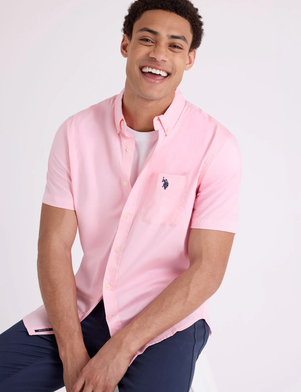 SHORT SLEEVE STRETCH POPLIN SHIRT - Image 6