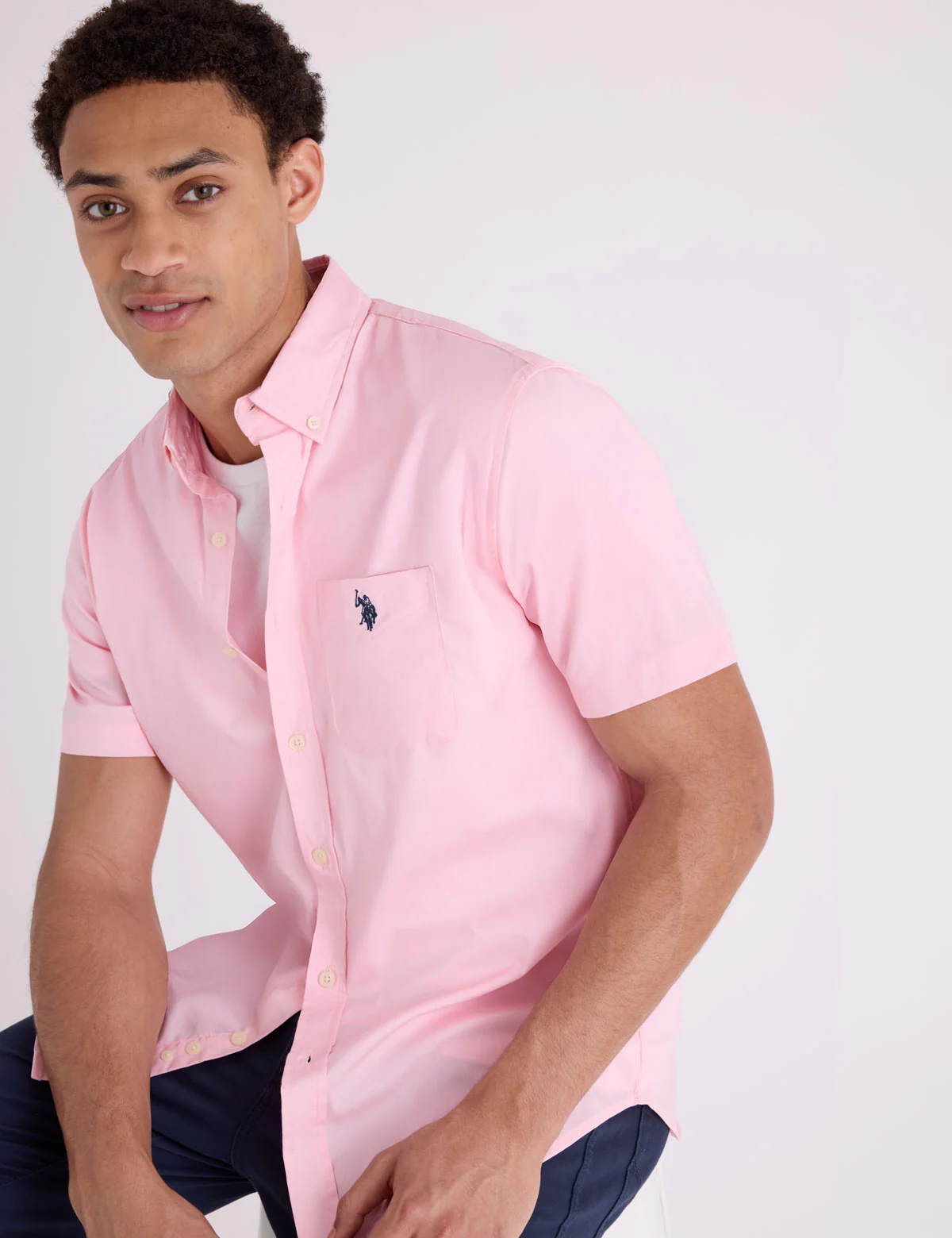 SHORT SLEEVE STRETCH POPLIN SHIRT - Image 9