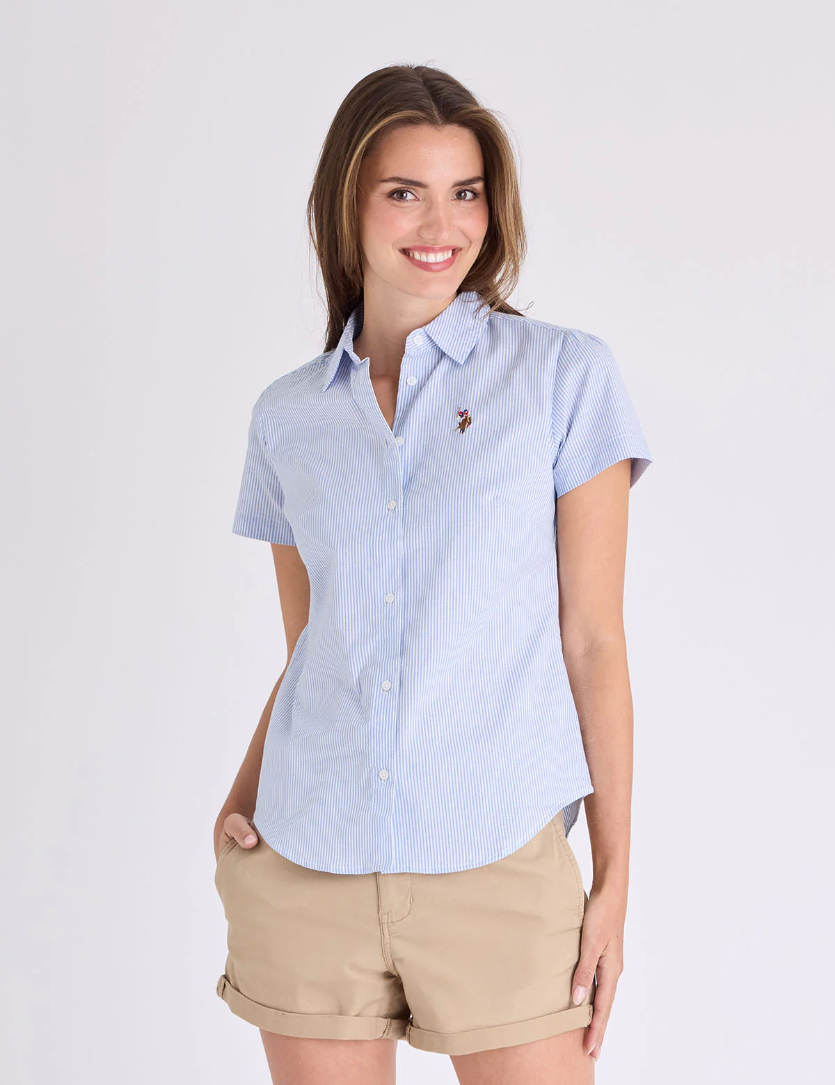 SHORT SLEEVE STRIPE OXFORD SHIRT - Image 2