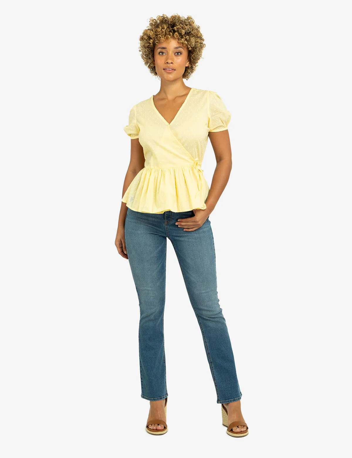 SHORT SLEEVE SURPLICE TOP - Image 10