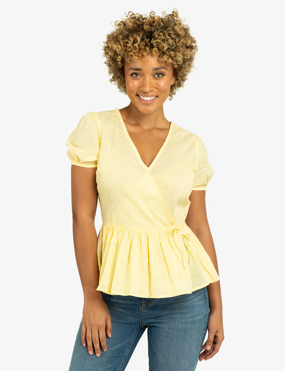 SHORT SLEEVE SURPLICE TOP - Image 9
