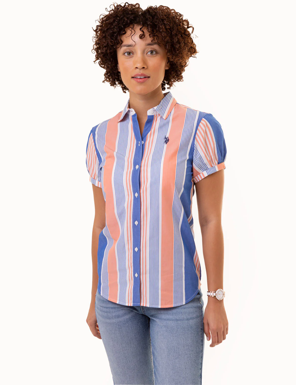 SHORT SLEEVE TWIST CUFF MADRAS SHIRT - Image 5