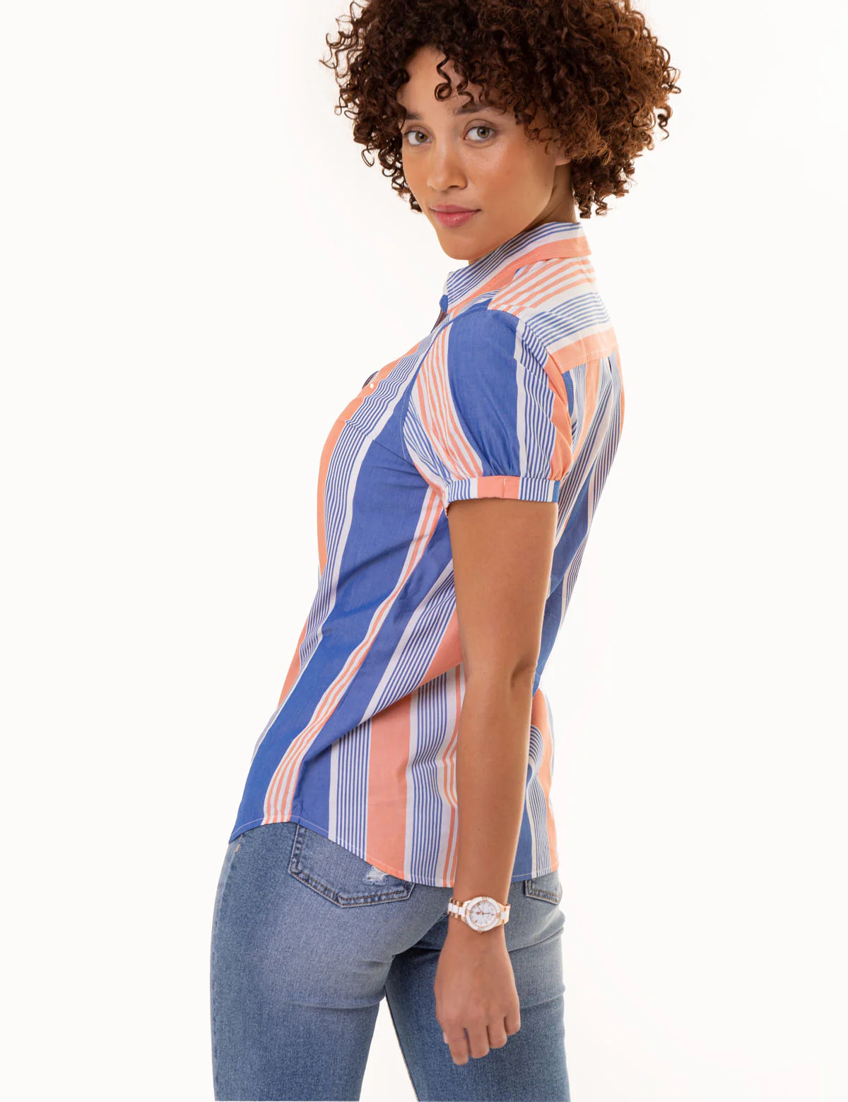 SHORT SLEEVE TWIST CUFF MADRAS SHIRT - Image 8