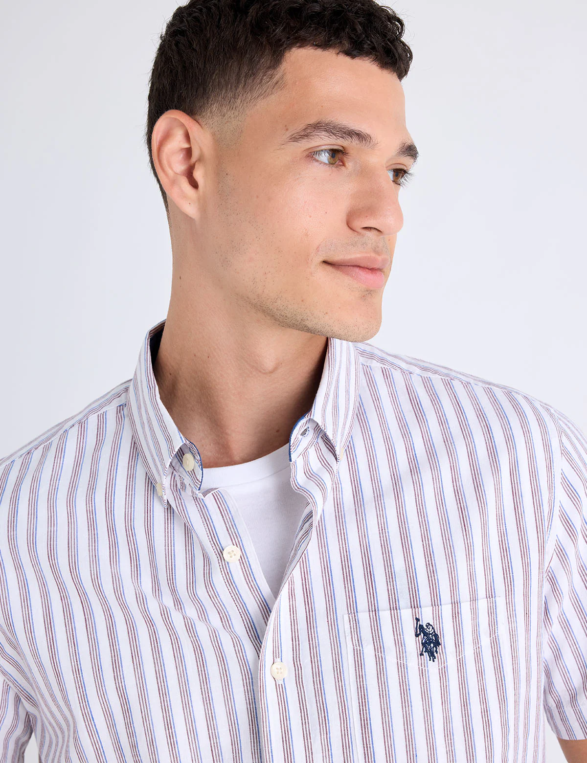 SHORT SLEEVE VERTICAL STRIPE SLUB POPLIN SHIRT - Image 2