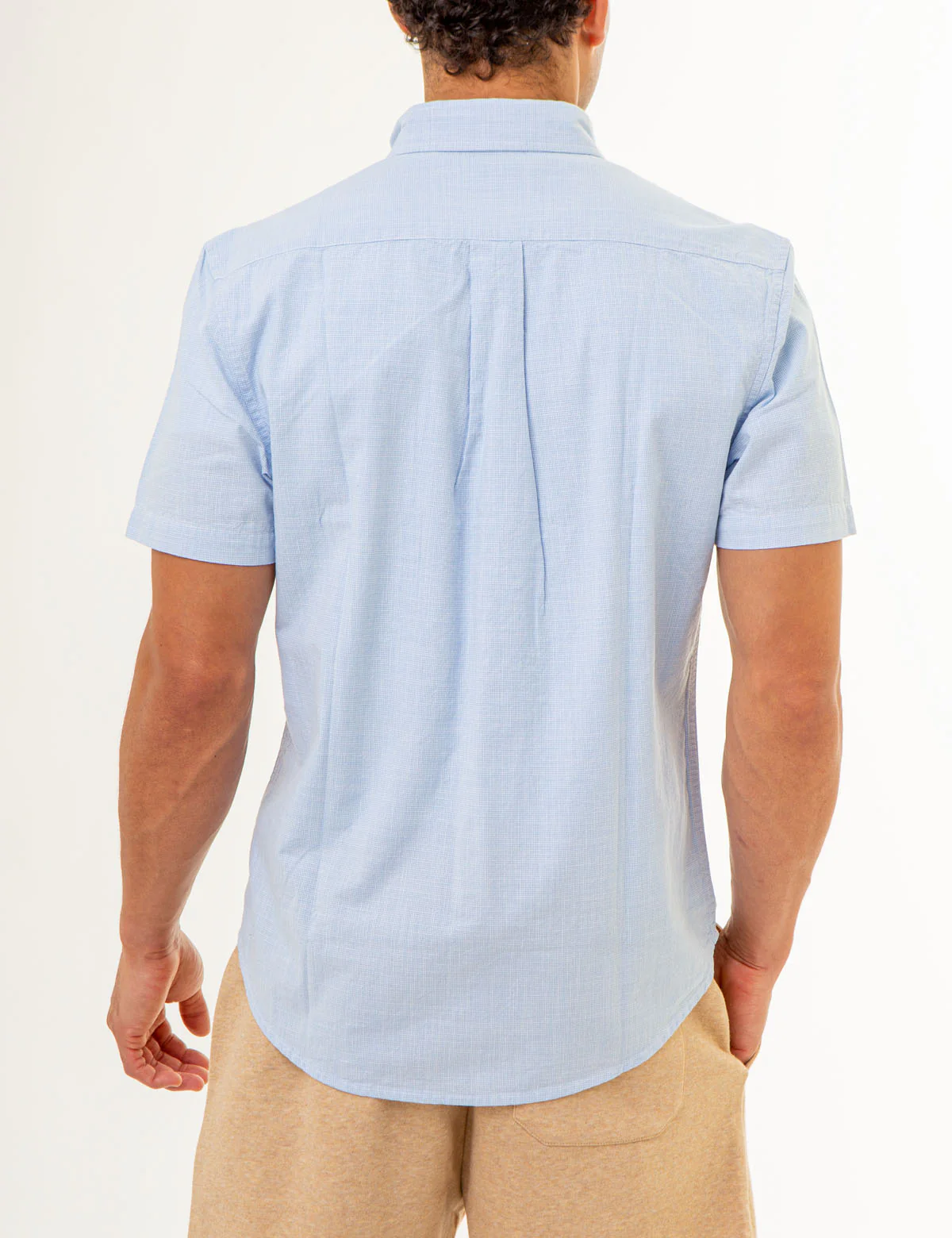 SHORT SLEEVE YARN DYE HOUNDSTOOTH WOVEN SHIRT - Image 13