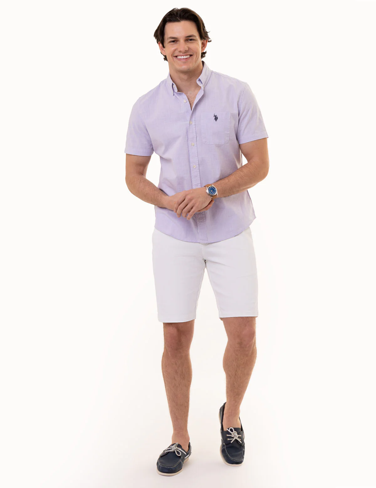 SHORT SLEEVE YARN DYE HOUNDSTOOTH WOVEN SHIRT - Image 15
