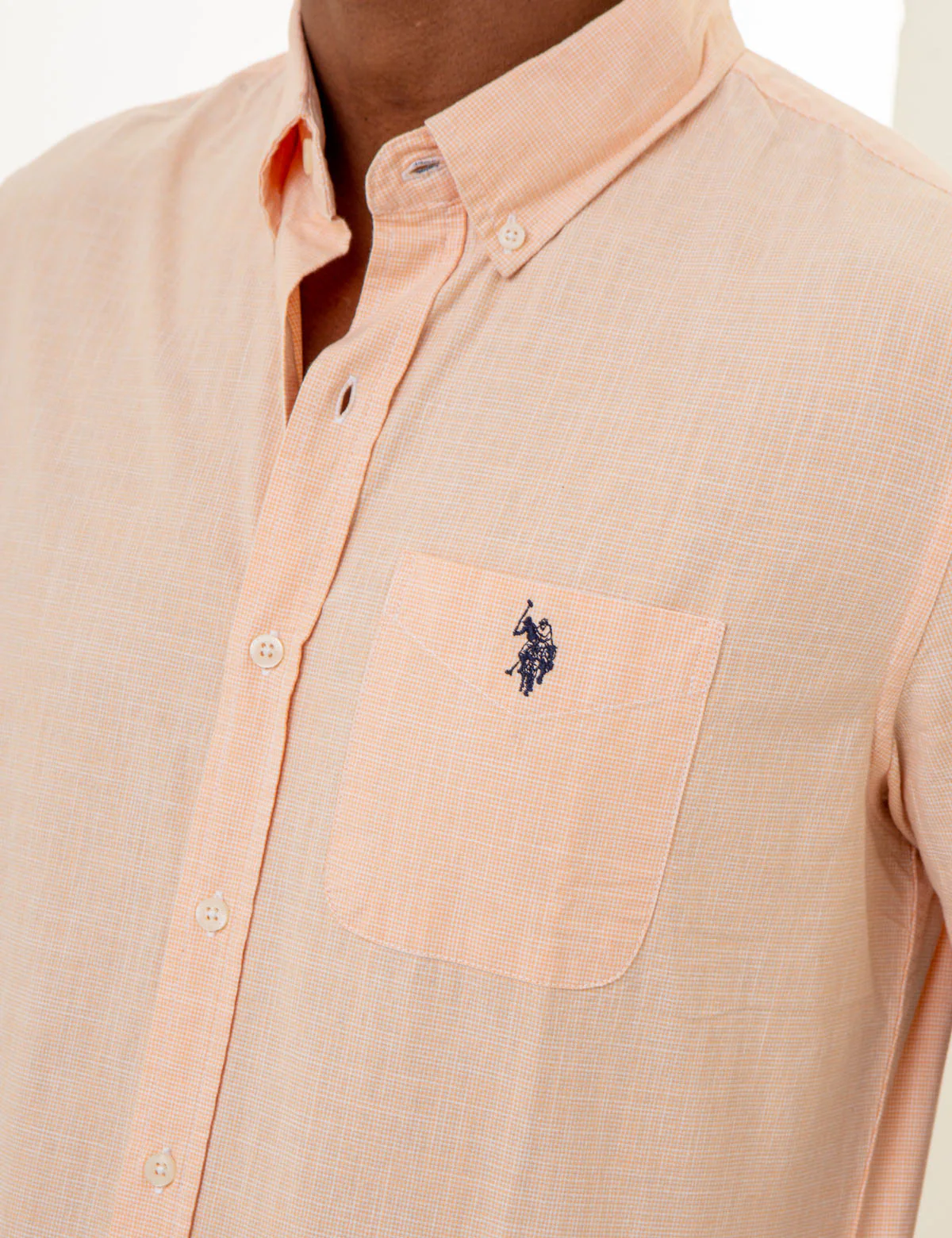 SHORT SLEEVE YARN DYE HOUNDSTOOTH WOVEN SHIRT - Image 8