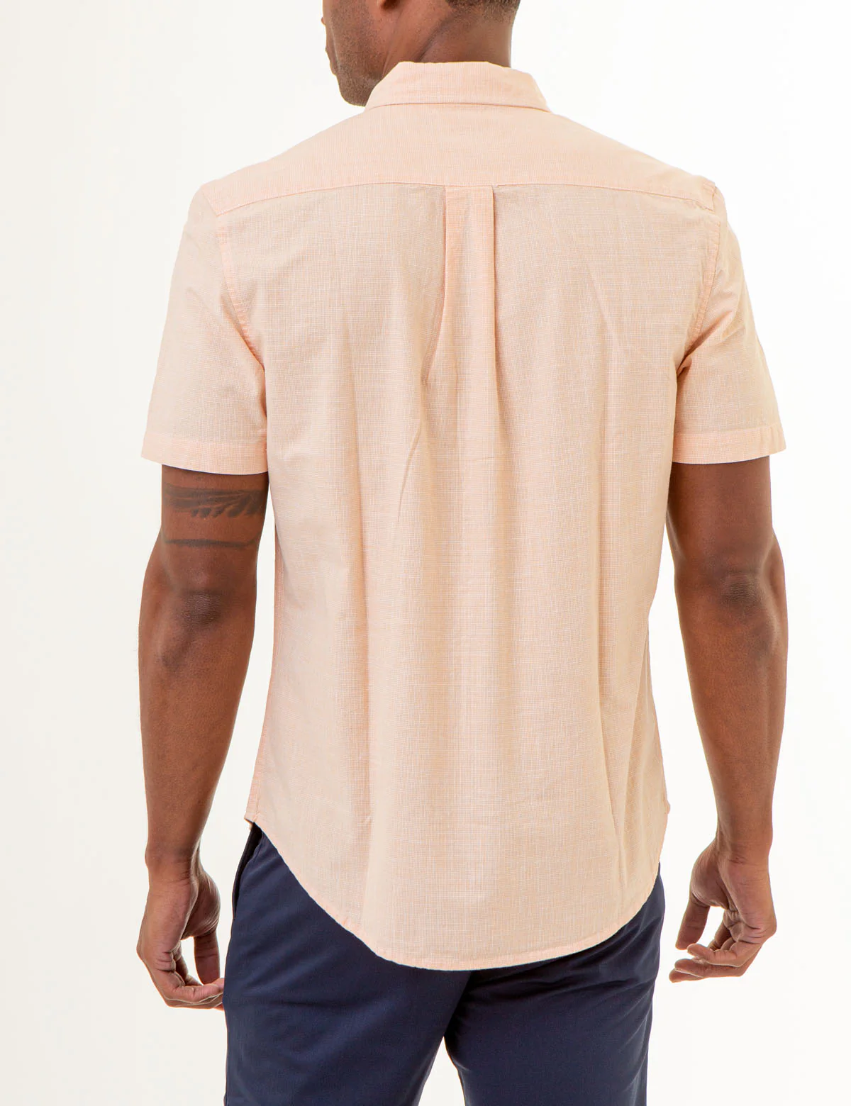 SHORT SLEEVE YARN DYE HOUNDSTOOTH WOVEN SHIRT - Image 9