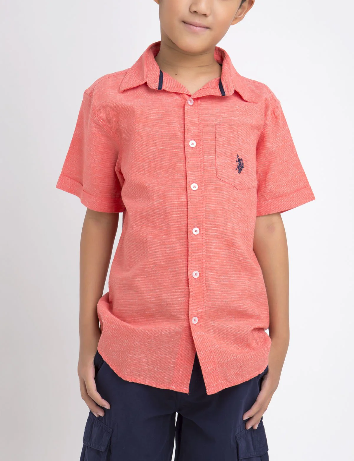 SHORT SLEEVE YARN DYED SHIRT - Image 5
