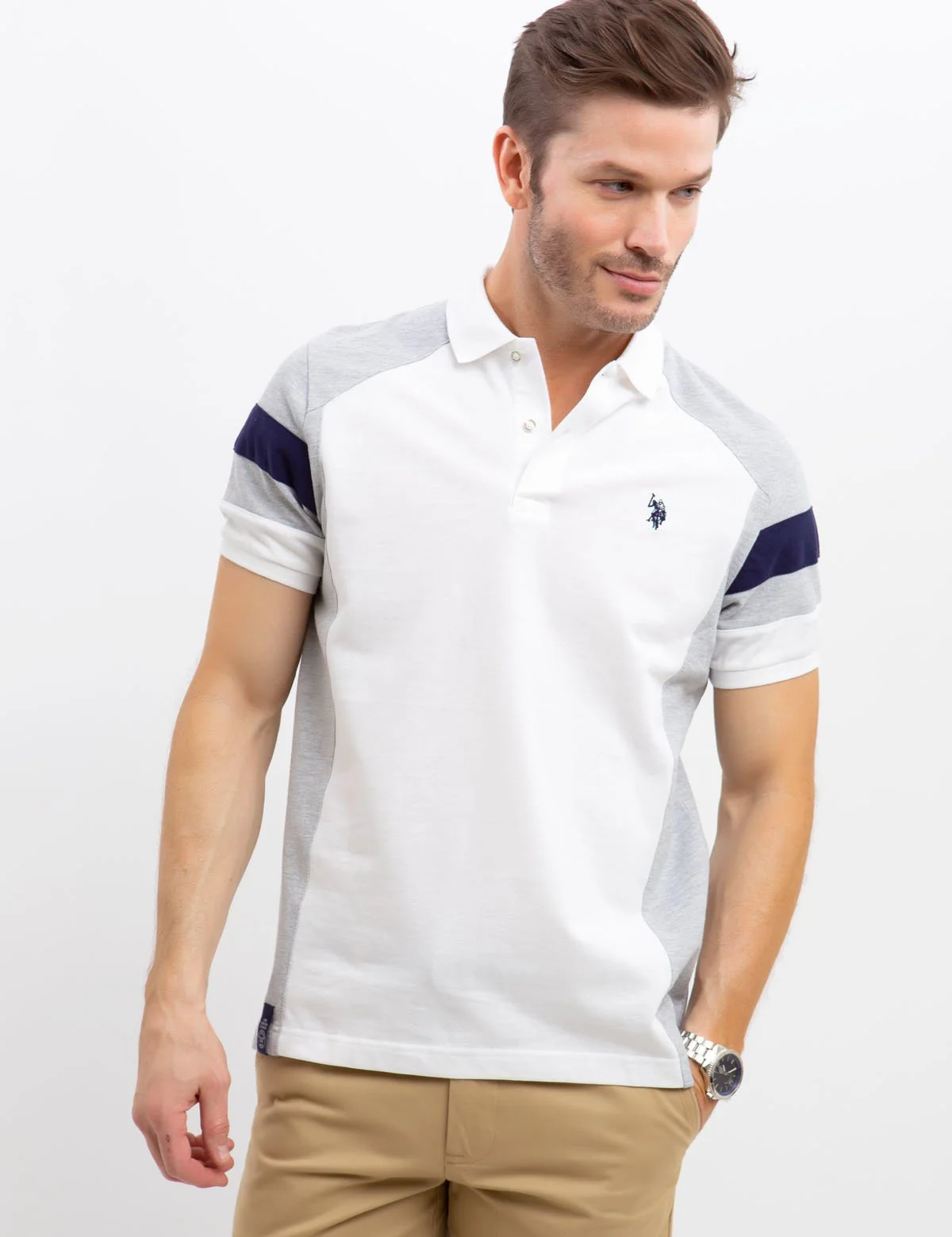 SHOULDER COLORBLOCK POLO SHIRT - Image 9