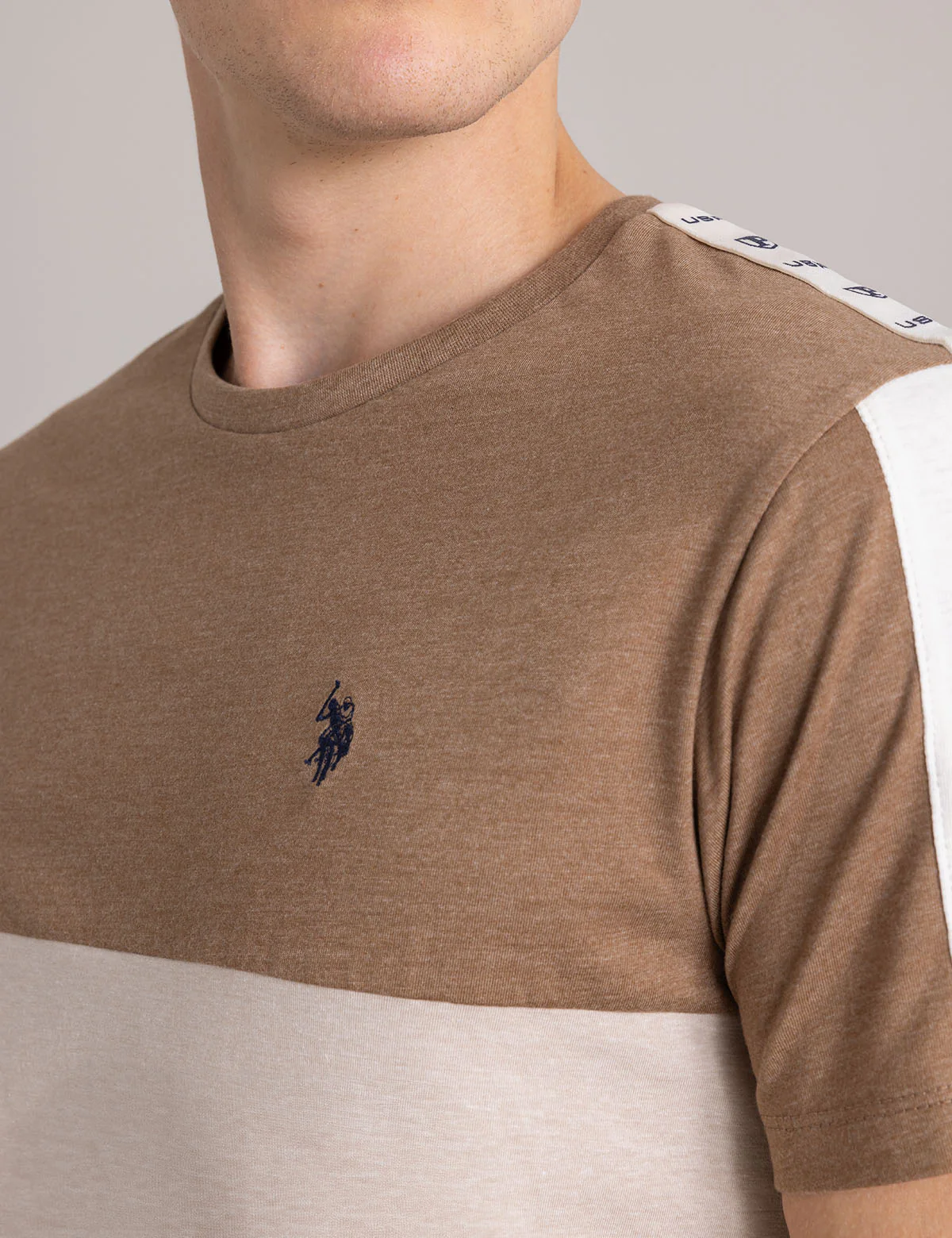 SHOULDER LOGO TRICOT TRIM T-SHIRT - Image 4