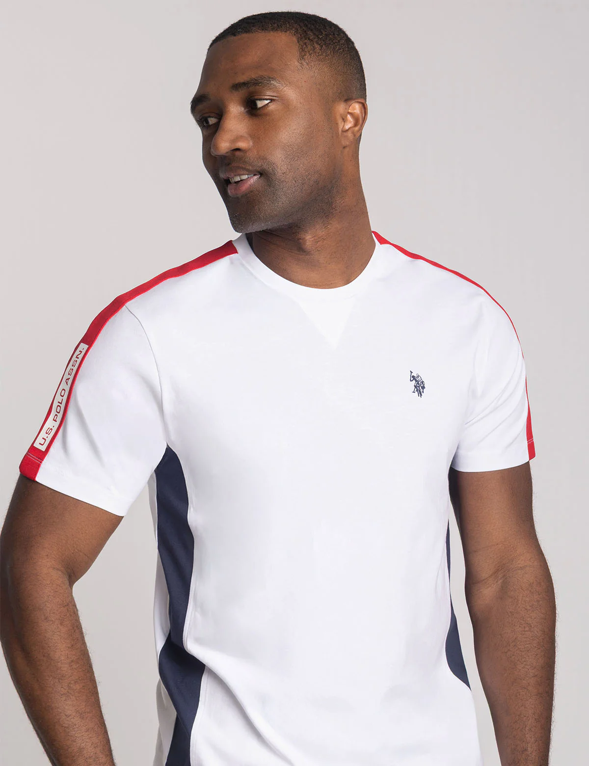 SHOULDER TRICOT TAPE JERSEY COLOR BLOCK T-SHIRT - Image 6